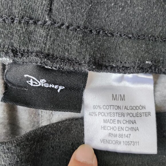 Disney Mickey Mouse Allover Print Hi-Rise Pull-On Jogger Pants Medium Women Gray - Picture 10 of 11